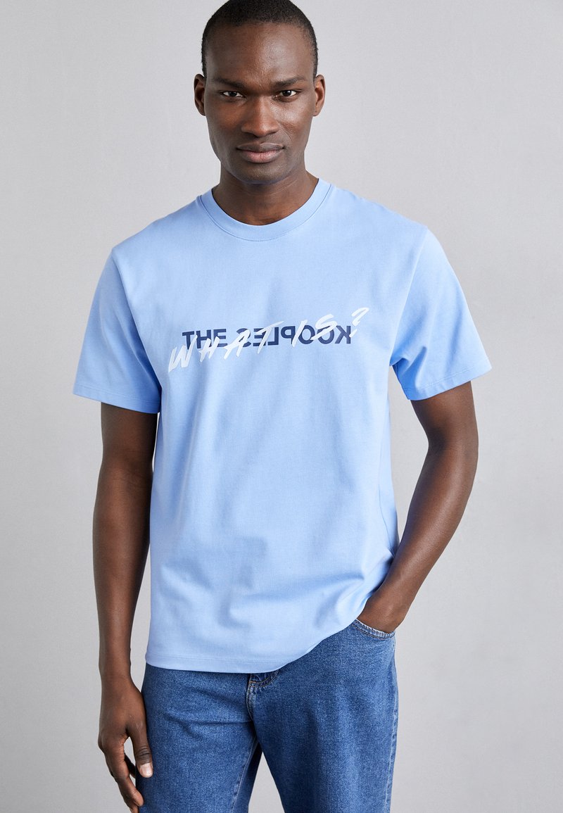 The Kooples MC - Marškinėliai su spaudiniu - steel blue