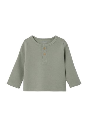 WAFFEL - Long sleeved top - salbeigrün