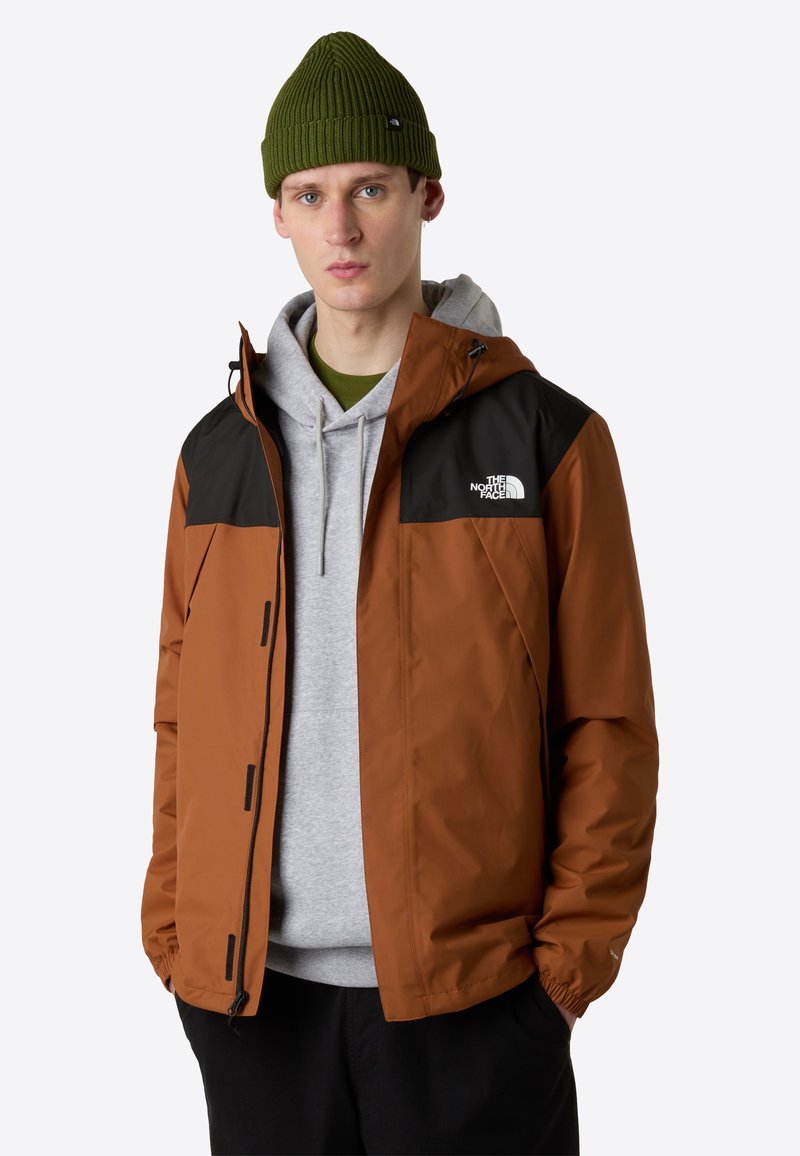 The North Face M ANTORA JACKET - Chaqueta Hard shell - burnt umber tnf black
