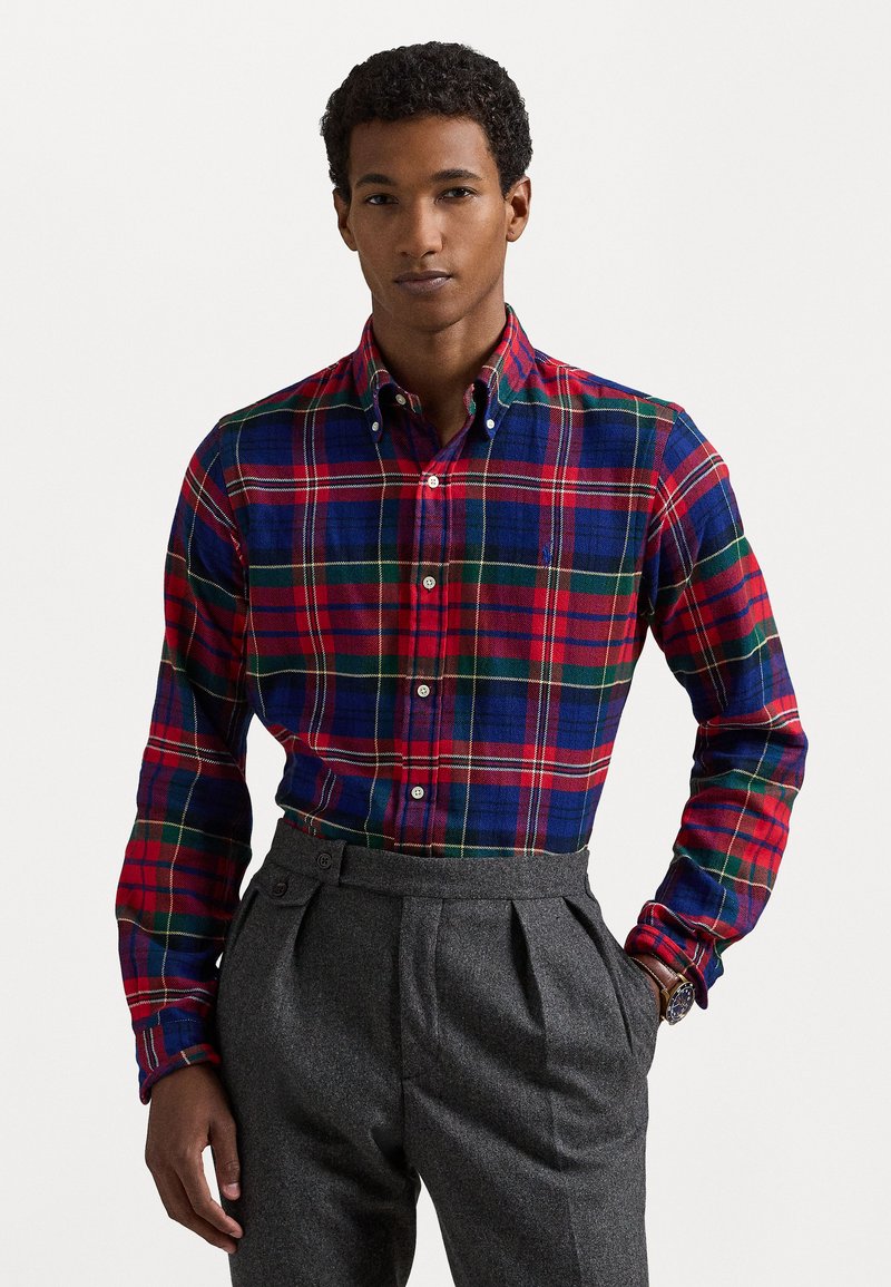 Polo Ralph Lauren CLASSIC FIT PLAID BRUSHED FLANNEL SHIRT - Chemise - royal red multi