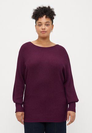 CARNEW ADALINE - Strickpullover - mauve wine melange