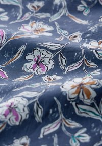 Seasalt Cornwall COBBS WELL - Top - linework floral pool blue