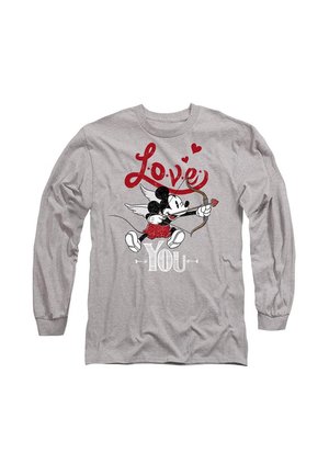 MICKEY MOUSE CUPID LOVE YOU VALENTINE'S DAY - Long sleeved top - mottled light grey
