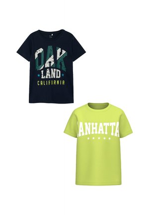 REGULAR FIT  SET - Print T-shirt - blau gelb