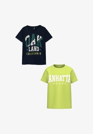 Name it, REGULAR FIT SET - Print T-shirt - blau gelb