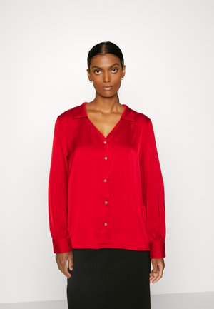 Button-down blouse - red