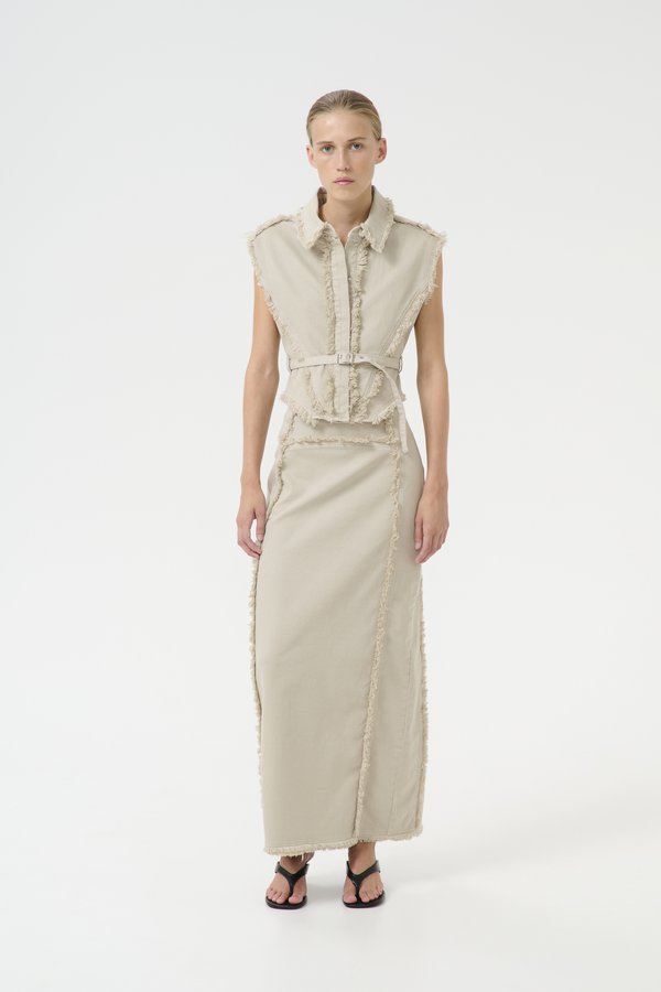 CATIA LONG SKIRT - Denim skirt2