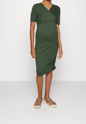 Vestito di maglina - olive
