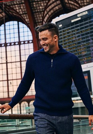 Suitable, RACE - HALF ZIP TRUI - - Jumper - navy