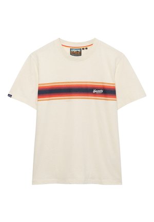 Superdry & Co, SUPERDRY OUTDOOR STRIPE LOGO RELAXED T-SHIRT.. - Camiseta estampada - ecru marl