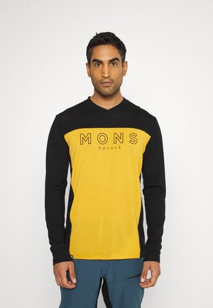 ENDURO - Sports T-shirt - black /gold