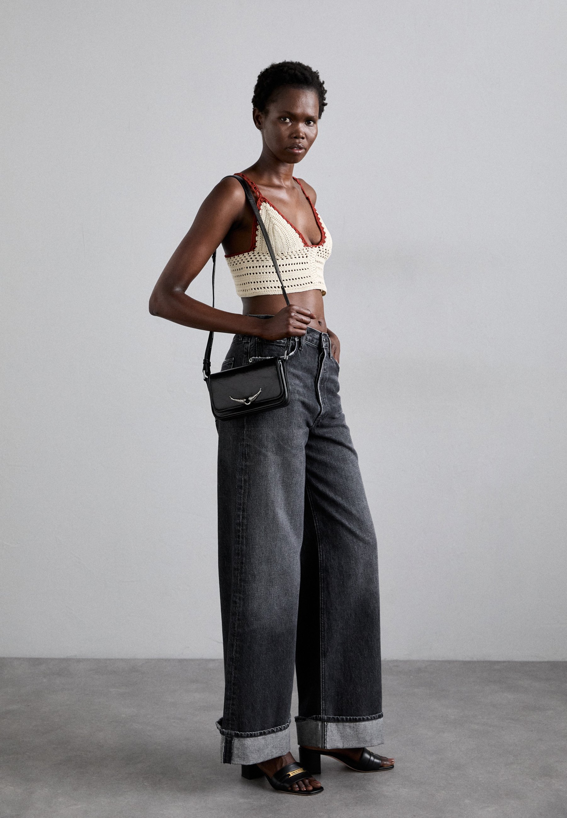 Zadig & Voltaire LE ZAZI VINTAGE PATENT - Cross body bag - black