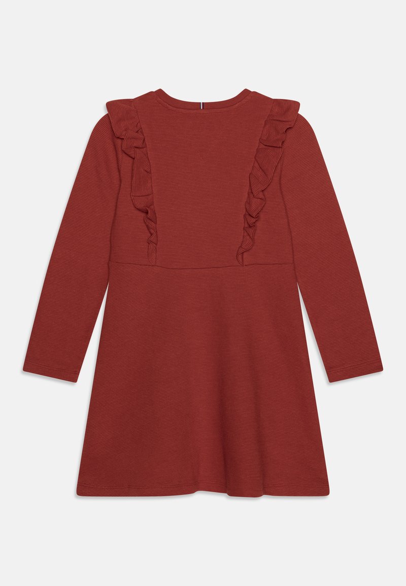 Tommy Hilfiger RUFFLE FIT FLARE DRESS Jumper dress dark magma