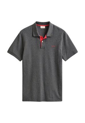 GANT, REG CONTRAST - Polosärk - antracit melange