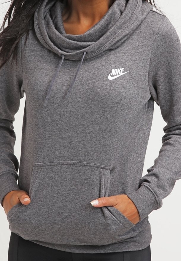 nike grey cowl neck hoodie