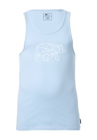 MIT GROSSEM BRUSTLOGO - Top - pastellblau