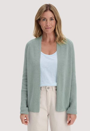 Strickjacke - mattgrün