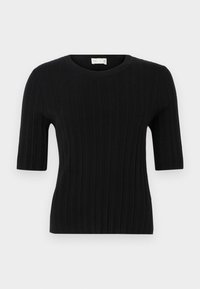 CREW NECK HALF SLEEVE - Neule - black