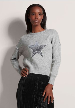 Strickpullover - silver grey   natural white   melange