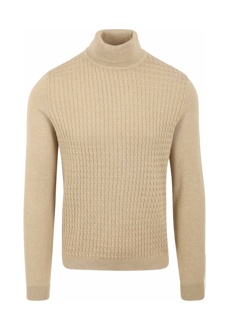 Suitable TURTLENECK CABLE - Trui - beige