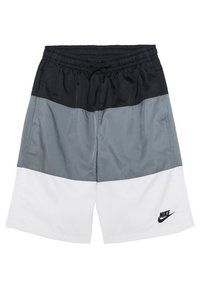 Nike Sportswear - WOVEN BLOCK - Shortsit - black/smoke grey/white Pienoiskuva 1
