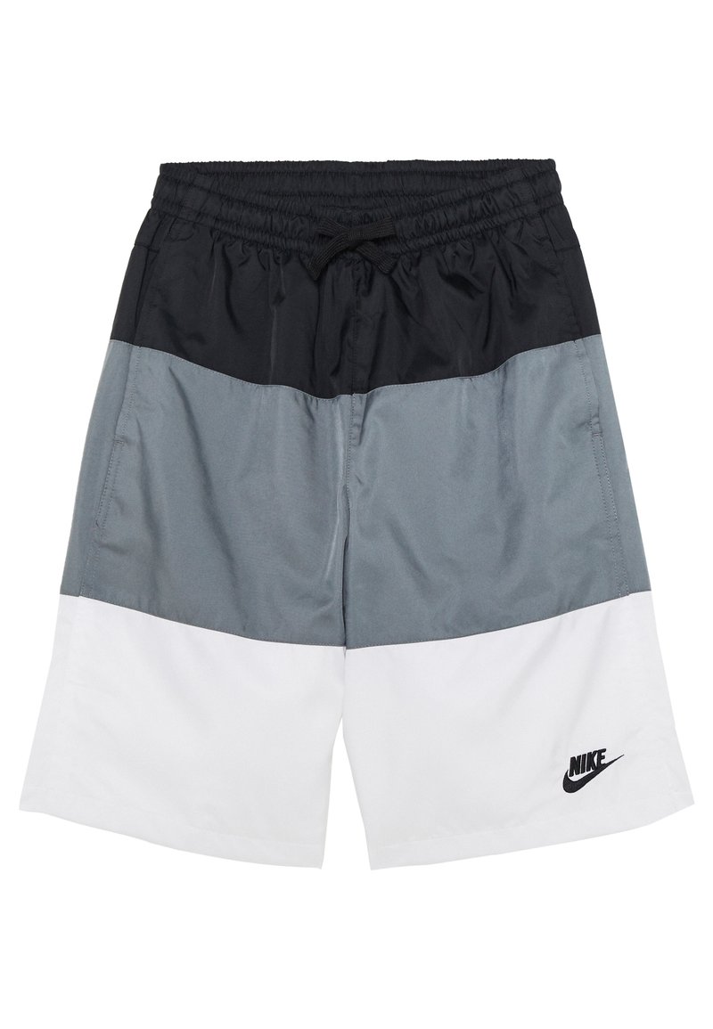 Nike Sportswear - WOVEN BLOCK - Shortsit - black/smoke grey/white, Suurenna