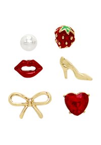 SWEETHEART STUD SET - Earrings - red