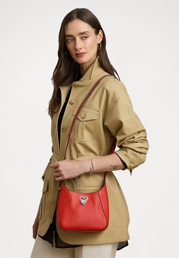LEATHER SMALL TANNER SHOULDER BAG - Handbag - bright vermillion4