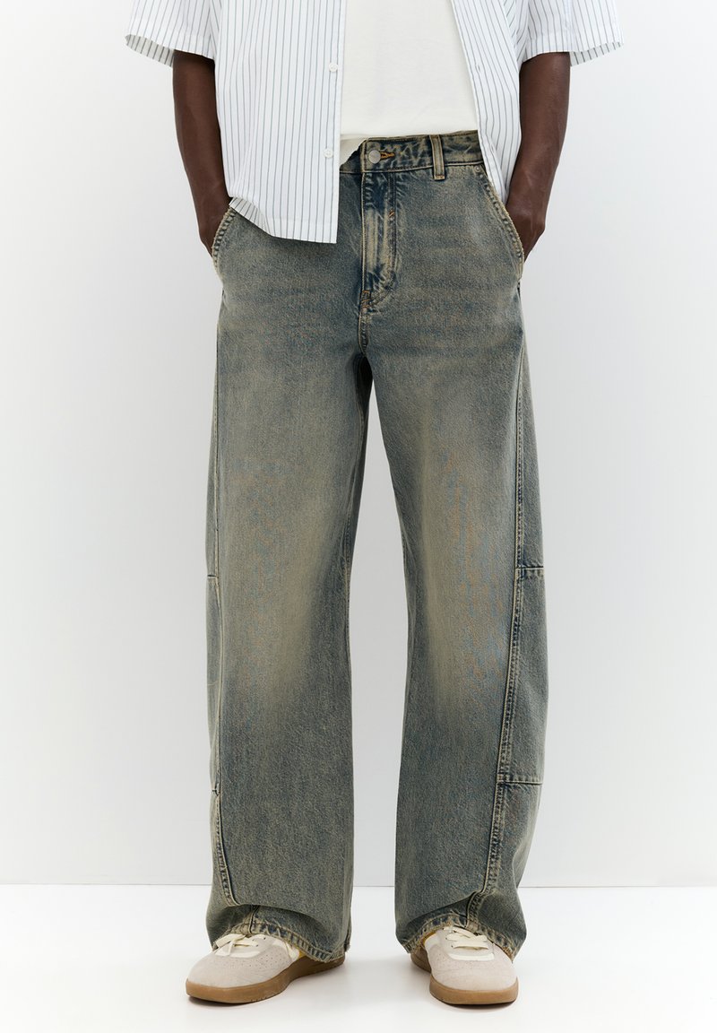 Denim Pull And Bear Palazzo PULL&BEAR PALAZZO Jean Boyfriend Blue