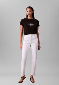 Calvin Klein Jeans HERO SS CLASSIC MONOLOGO  - Majica kratkih rukava s printom - black