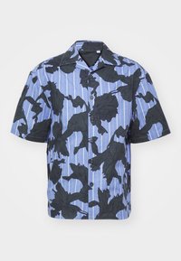 BOXY BOLD FLOWERS SHORT SLEEVE SHIRT - Pluus - blue