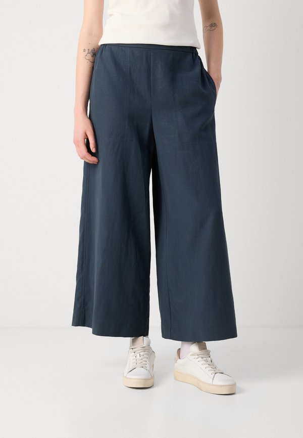 PANTS CULOTTE STYLE ELASTIC WAISTBAND SEAM POCKETS - Trousers4
