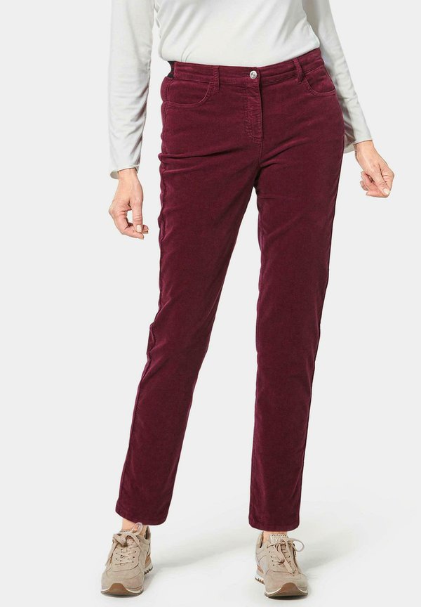 HOCHWERTIG IN TRENDSTARKER FORM - Stoffhose - port wine