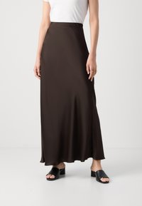 Lindex SKIRT MARY - Jupe longue - dark brown