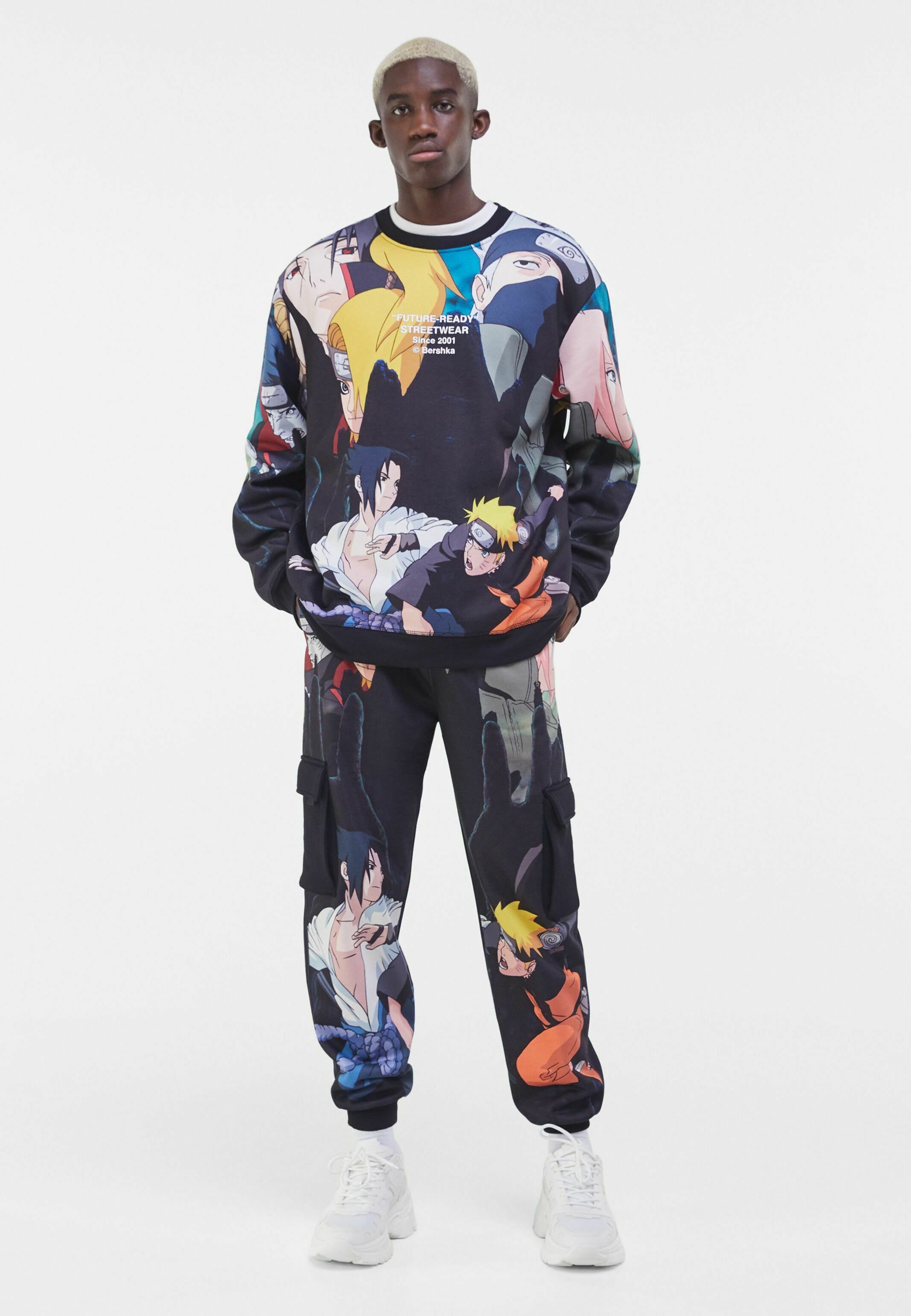 Bershka NARUTO - Pantaloni cargo - black/nero - Zalando.it