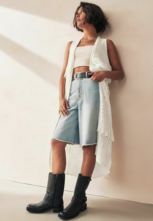 Next LONGLINE FRINGE - Kardigán - white