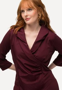 Ulla Popken COLLARED - Langarmshirt - dark red