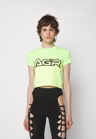 AGR BABY TEE - Μπλουζάκι με στάμπα - green/yellow