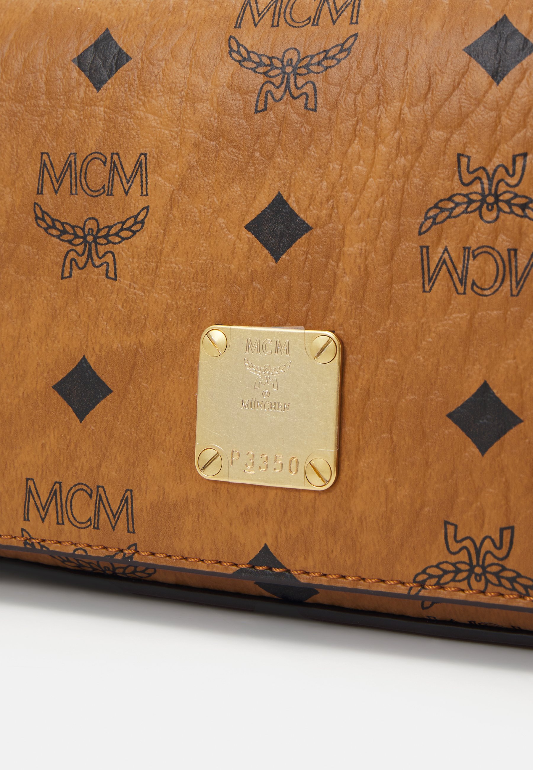 MCM AREN CROSSBODY - Cross body bag - cognac - Zalando.co.uk