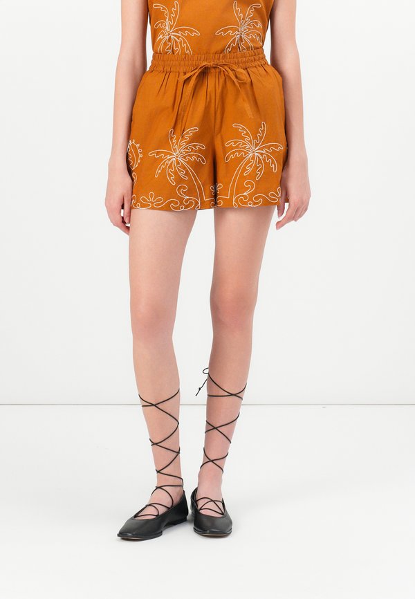 JDYELIZA EMBROIDERY - Shorts - wood thrush