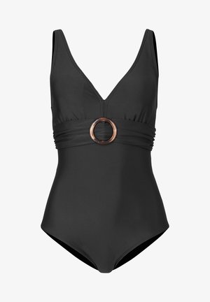 MIT SCHÖNEM V-AUSSCHNITT - Maillot de bain - schwarz