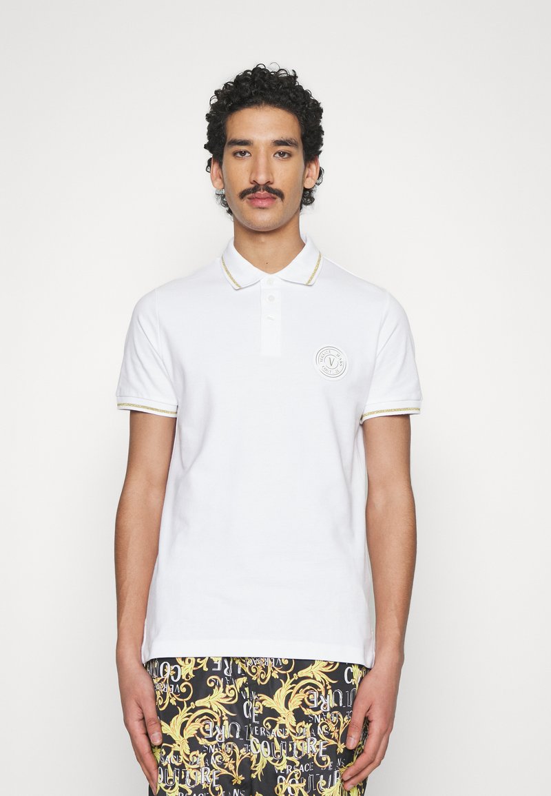 Versace Jeans Couture Polo shirt white/goldcoloured/white Zalando