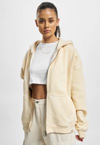 DEF HOODY - Majica s kapuljačom i patentnim zatvaračem - beige