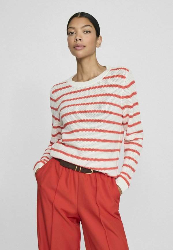 VIDALO O-NECK STRIPE NOOS - Strickpullover