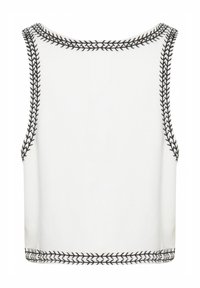CRMANJU BOHO - Mellény - snowwhite with black embroider