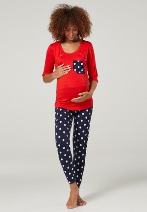 SET - Pijamale - red dark blue white