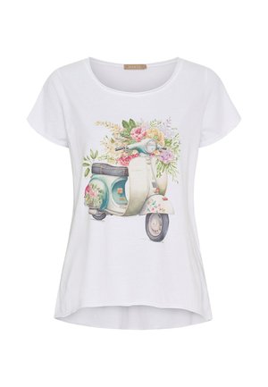 MARIE MED VESPA - T-shirts print - white vespa