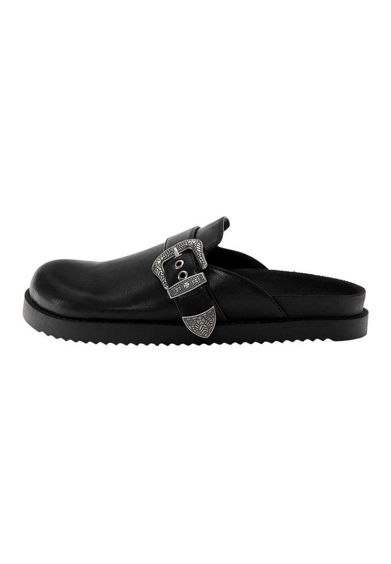 PULL&BEAR Clogs zwart PULL&BEAR Clogs zwart