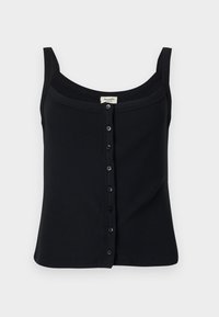 BARE POWDERED BUTTON THROUGH BOY TANK - Top - black