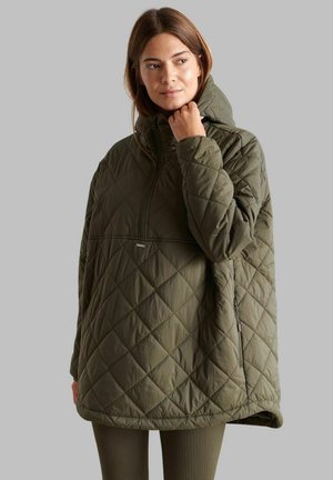 OVERSIZED QUILTED ANORAK - Winter coat - khaki